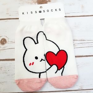 Super Cute Bunny Kiss Socks from S. Korea